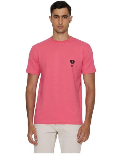 John Richmond Grafik front rundhals t-shirt - Pink
