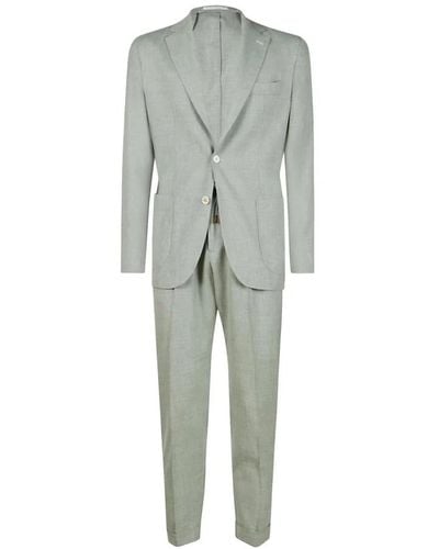 Eleventy Single Breasted Suits - Grey