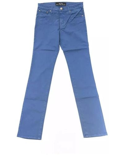 Jacob Cohen Logo slim 5-pocket jeans - Blau