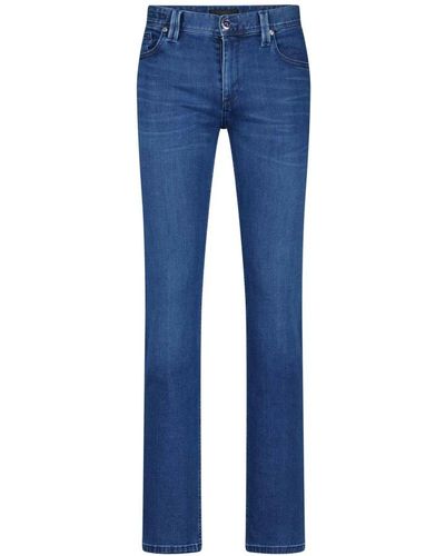 ALBERTO Klassische regular-fit super stretch denim jeans - Blau