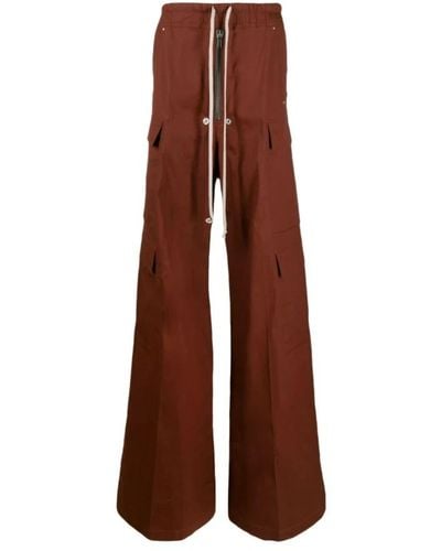 Rick Owens Wide Trousers - Brown