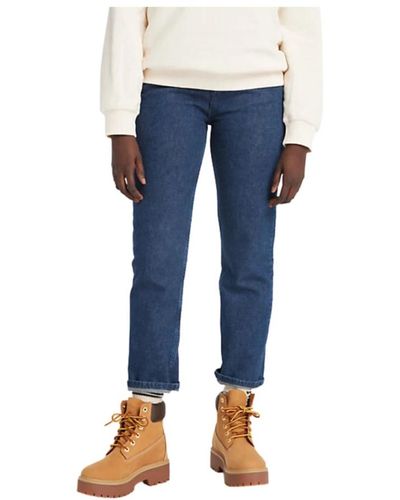 Timberland Klassische high-waist hanf jeans - Blau