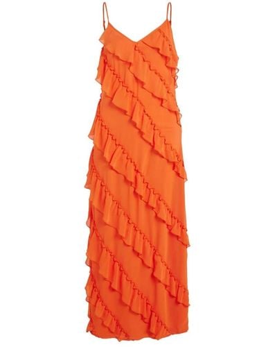 Vila Maxi Dresses - Orange