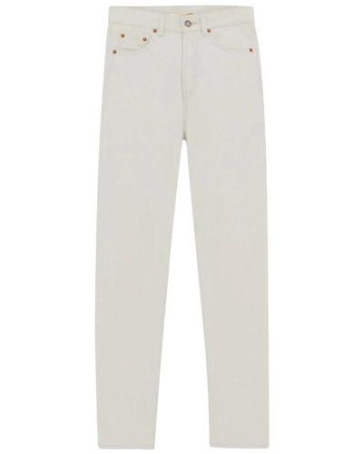 Saint Laurent High waist slim fit jeans - Grau