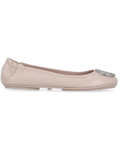 Tory Burch Zapatos de bailarina de cuero rosa