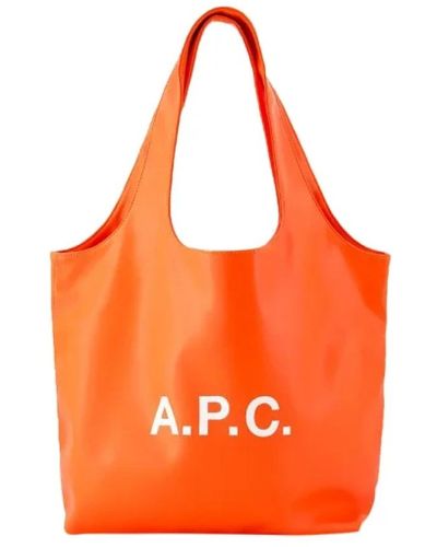 A.P.C. Bags > tote bags - Orange