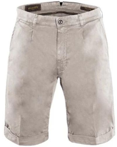 Moorer Trousers,shorts aus seide und baumwollstretchsatin - Grau