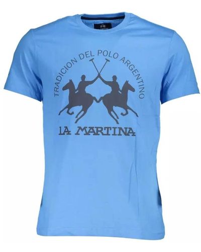 La Martina Es Baumwoll T-Shirt - Blau