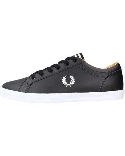 Fred Perry Sneakers in pelle baseline per uomo - Nero
