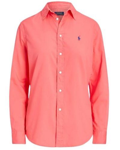 Polo Ralph Lauren Camicia peaceful corail - silhouette moderna - Rosa