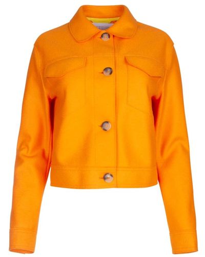 Harris Wharf London Vielseitige Leichte Jacke für Frauen - Orange