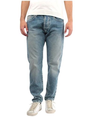 Nine:inthe:morning Blaue slim fit jeans mit knopfleiste