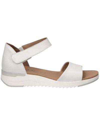 Caprice Flat Sandals - White
