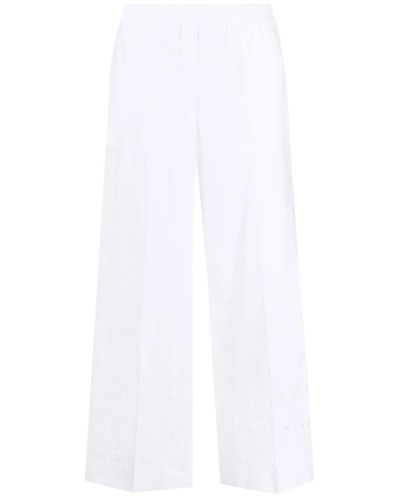 P.A.R.O.S.H. Parosh trousers white - Blanco