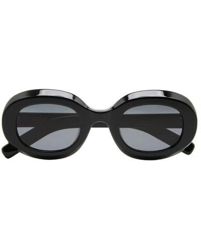 Kaleos Eyehunters Laroy oval acetat sonnenbrille - schwarz/grau