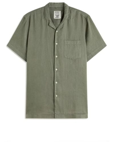 Ecoalf Leinenhemd in khaki - Grün