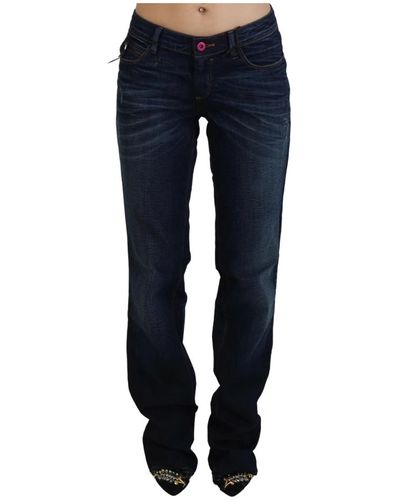 CoSTUME NATIONAL Blaue jeans mit niedriger taille und geradem bein