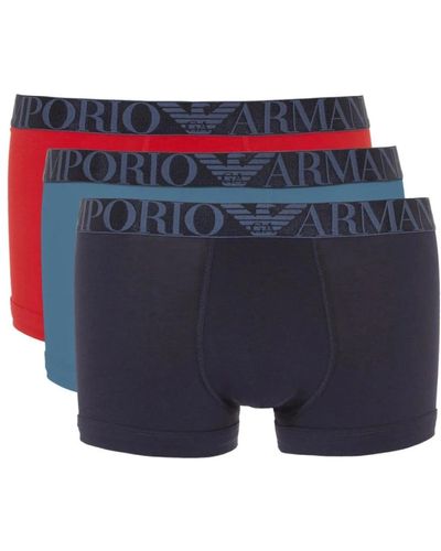 Emporio Armani Bio-baumwoll-boxerset - blau