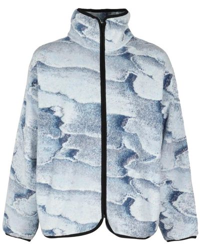 Bonsai Oversize zip giacca in spugna - Blu
