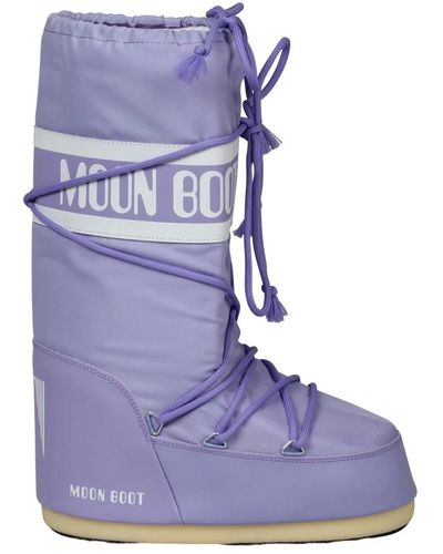 Moon Boot Stivali in nylon idrorepellente - Viola