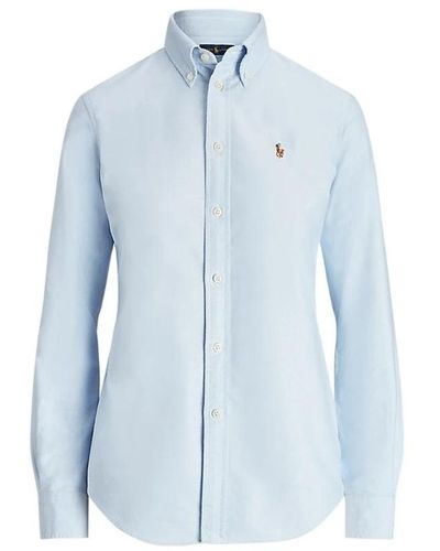 Ralph Lauren Blaues langarm polo shirt