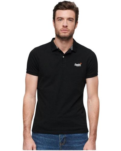 Superdry Klassisches polo - Schwarz