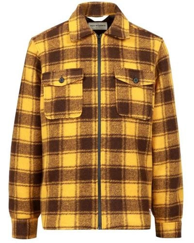 Roy Rogers Camicia gialla in lana a maniche lunghe con zip - Giallo