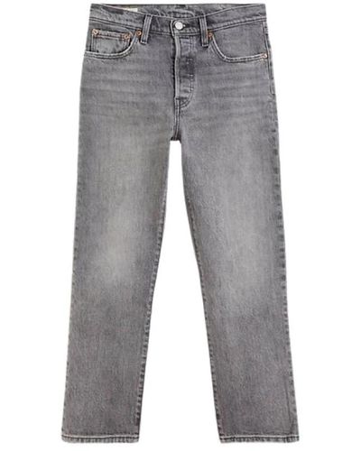 Levi's 501 crop jeans grigio