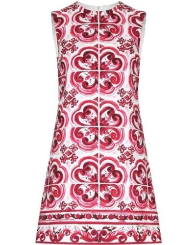 Dolce & Gabbana Short Dresses - Red