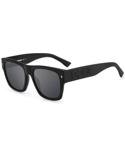 DSquared² Icon occhiali da sole montatura nera lenti polarizzate - Blu