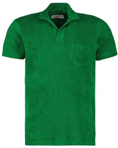 Orlebar Brown Tops > polo shirts - Vert