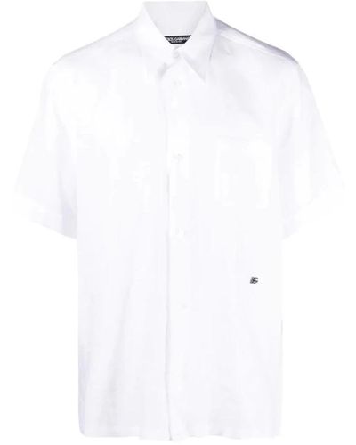 Dolce & Gabbana Short Sleeve Shirts - White