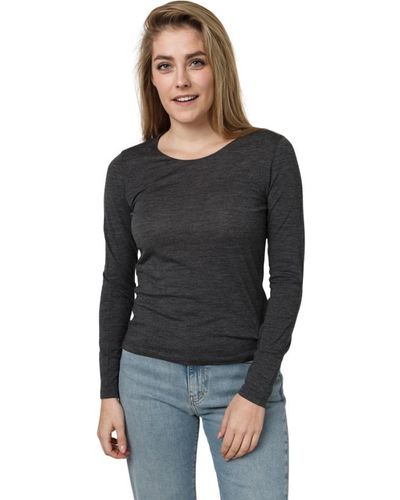 Le Tricot Perugia Long Sleeve Tops - Black