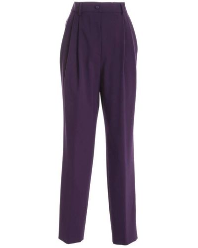 Alberta Ferretti Slim-Fit Trousers - Purple