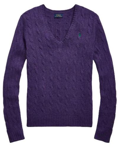 Polo Ralph Lauren Knitwear > v-neck knitwear - Violet