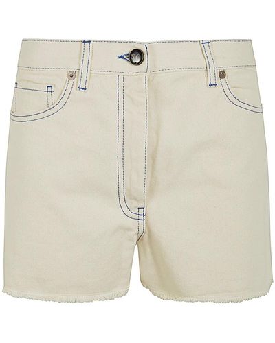 Semicouture Shorts > denim shorts - Neutre