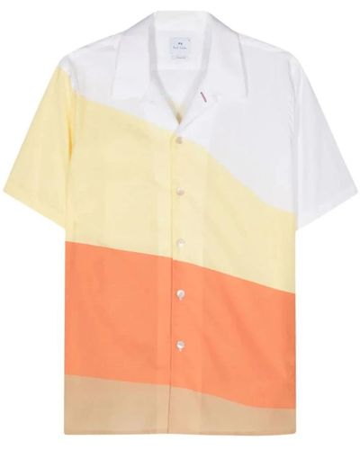 PS by Paul Smith Short Sleeve Shirts - Orange