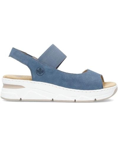 Rieker Flat Sandals - Blue