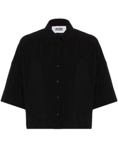 Alpha Industries Short Sleeve Shirts - Black