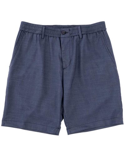 White Sand Blaue meer gewebte shorts mit elastischem bund