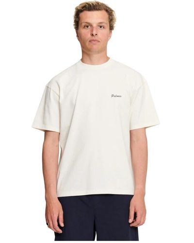 Palmes Schwarzes logo t-shirt - Weiß