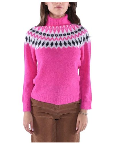 Kangra Norwegischer dolcevita pullover - Pink
