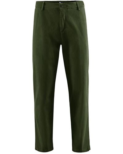 Bomboogie Pantaloni chino in gabardina di cotone - Verde