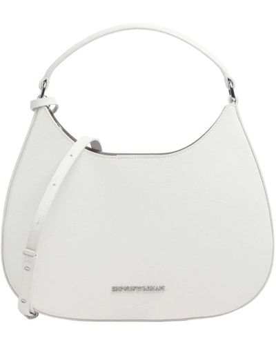 Emporio Armani Minimalistische schultertasche - Weiß