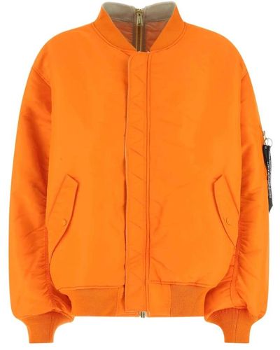 Vetements Orange nylon reversible padded giubbino oversize imbottito reversibile in nylon oversize jacket - Arancione