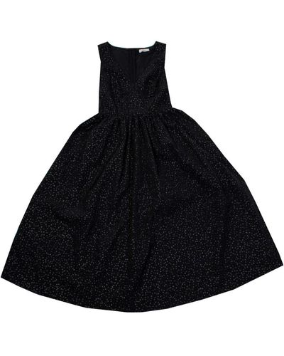 Lardini Black long embellished dress princess style - Nero