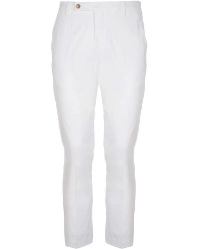 Entre Amis Slim-Fit Trousers - White
