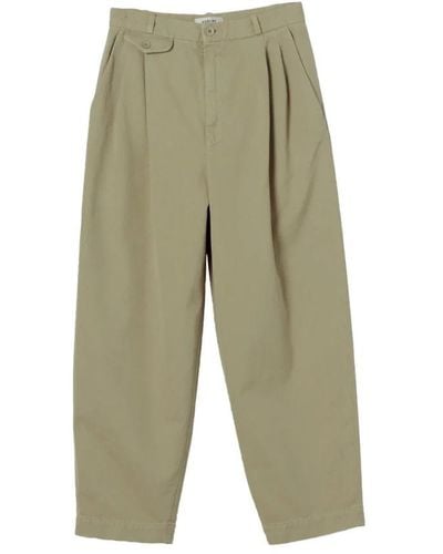 Agolde Cropped Trousers - Green