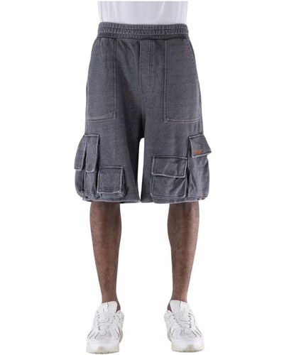 we11done Shorts cargo stile denim - Blu