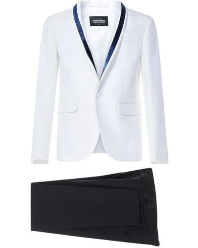 DSquared² Single Breasted Suits - White